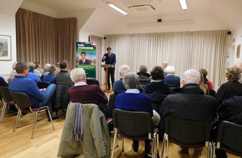 Ranil Jayawardena MP addressing constituents at a recent "Tell Ranil Q&A session"