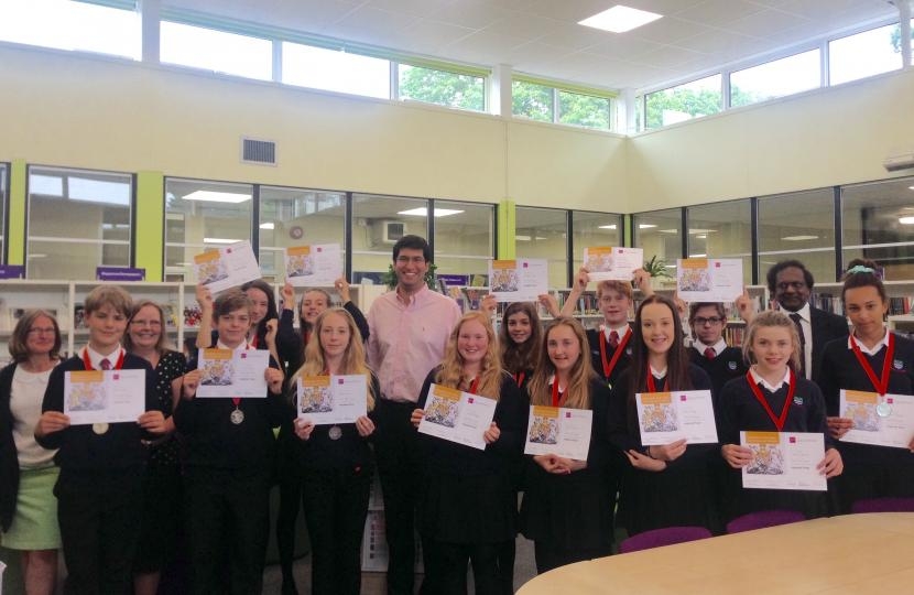 Ranil Jayawardena MP with school pupils