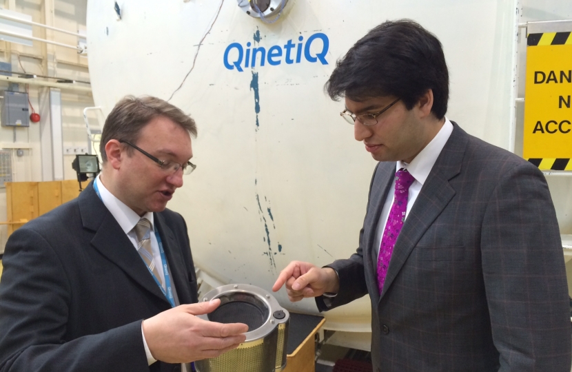 Ranil visiting local employer, QinetiQ.