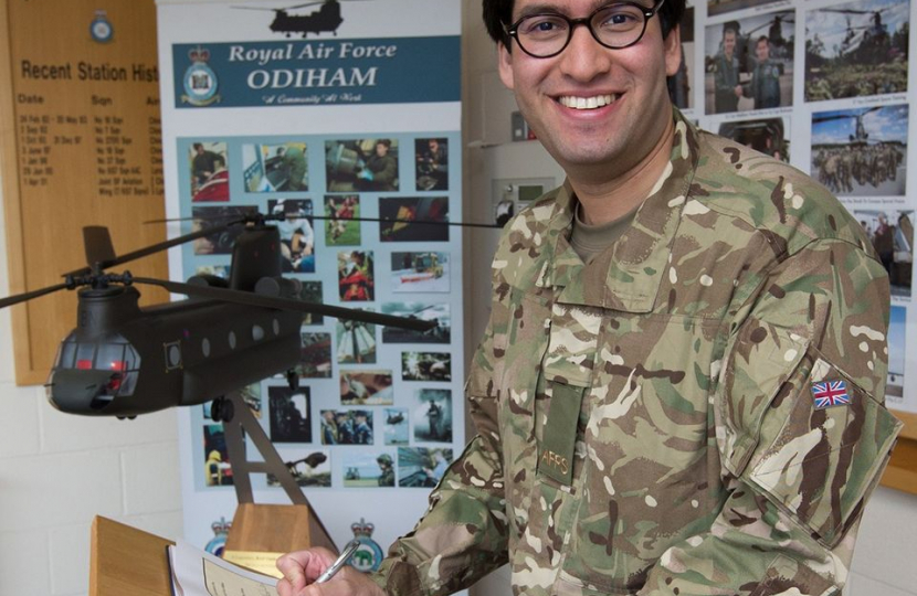 Ranil visiting RAF Odiham base in uniform