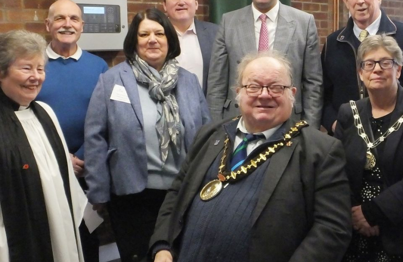 Group photo with the people who helped get the hall completed