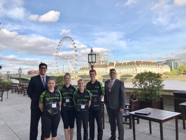 Ranil Jayawardena MP with members of the Robert May’s School F1 team