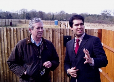 Cllr Rhydian Vaughan and Ranil Jayawardena MP striving to enforce the law.