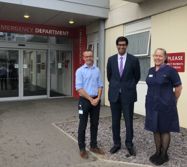 Ranil outside Frimley Hospital 