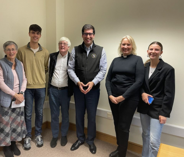 Ranil with members of HW Climate Action Group