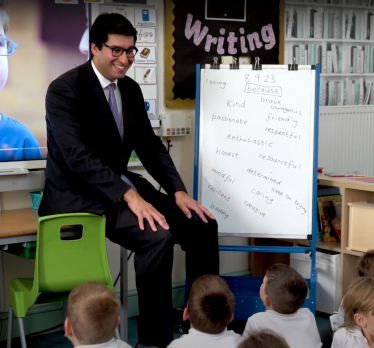 Ranil Jayawardena MP at a school