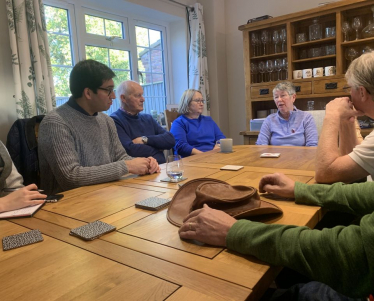 Ranil meeting people regarding flooding and sewage